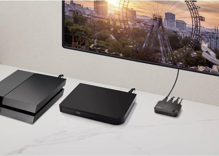Actual product image SpeaKa Professional 2+1 Port HDMI Switch mit zusätzlichem USB-C™-Einput 3840 x 2160 Pixel