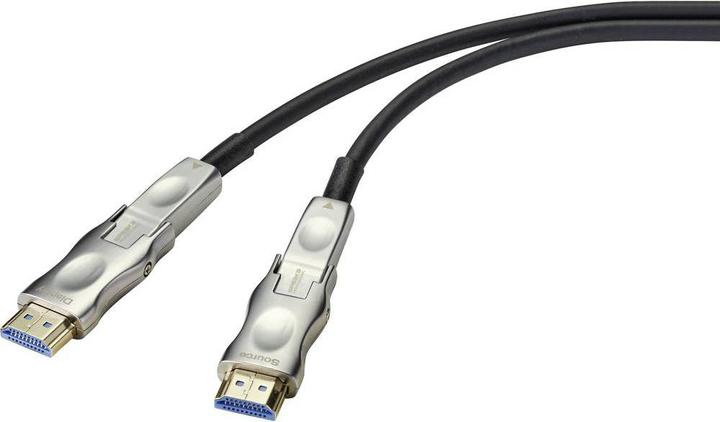 Image du produit SpeaKa Professional Câble adaptateur HDMI 50.00m SP-9538584 gaine PVC noire (1x HDMI mâle, HDMI... (50 m, HDMI)