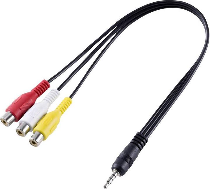 Produktbild SpeaKa Professional 3.5 mm Klinkenstecker auf 3x Cinch-Buchse Adapterkabel (Audio Splitter)