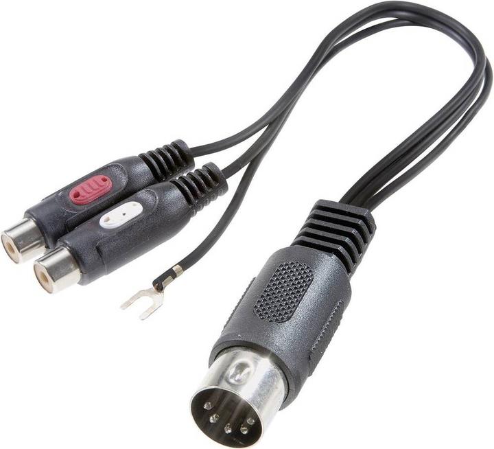 Produktbild SpeaKa Professional Cinch/DIN-Anschluss Adapter Diodenstecker 5pol (DIN) 2x Cinch-Buchse (Audio Splitter)