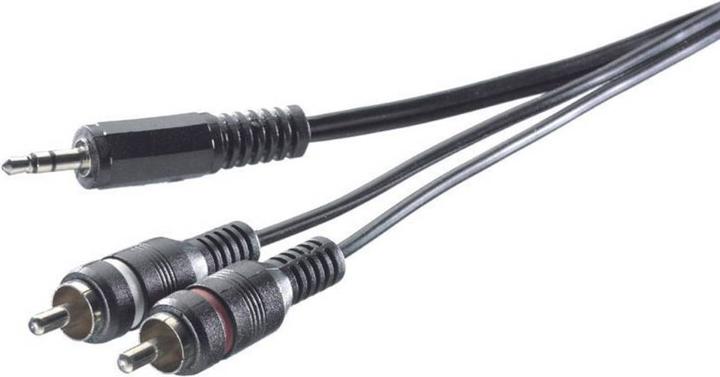 SpeaKa Professional SpeaKa Adapterkabel 3.5 mm Klinkenstecker 2 Cinch-Stecker 3 m (3 m, Cinch, 2.5mm)