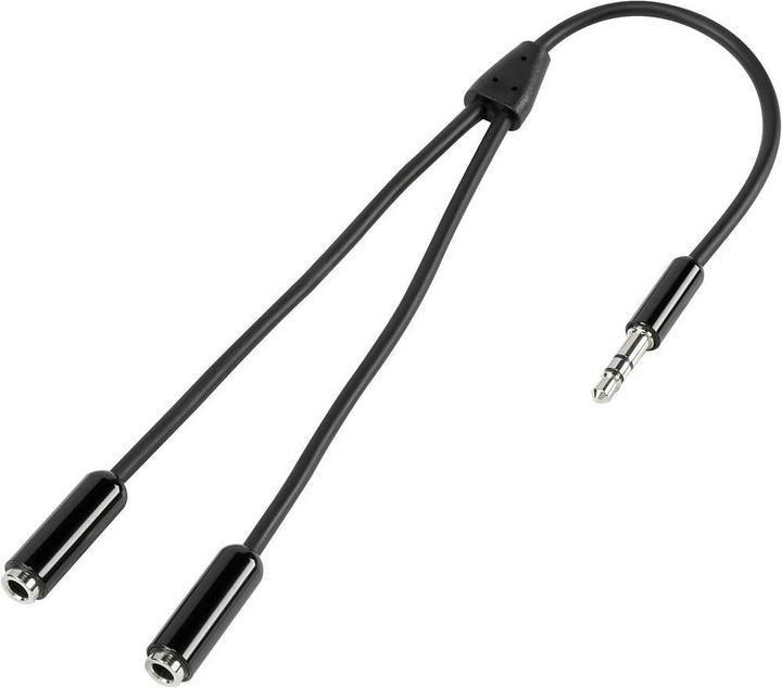 SpeaKa Professional Klinke Splitter-Kabel Klinkenstecker 3.5 mm 2x Klinkenbuchse 3.5 mm 0.2 m (0.20 m, 2.5mm)