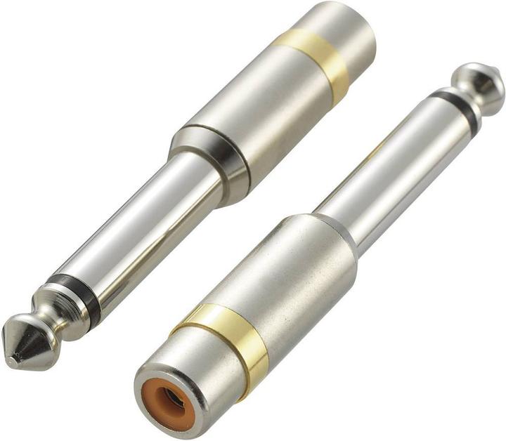 SpeaKa Professional Audio-Adapter Klinkenstecker 6.35 mm zu Cinch-Buchse (Klinkenadapter)