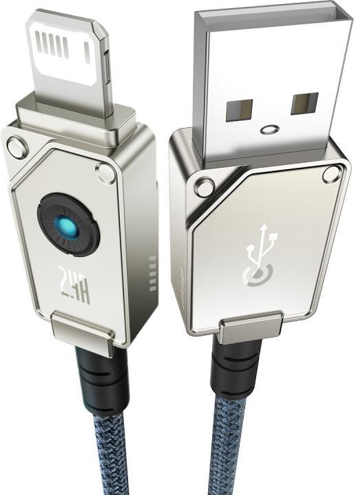 Image du produit Baseus Câble de recharge rapide USB vers IP, 2.4A 2M (Blanc) (2 m, USB 3.0)