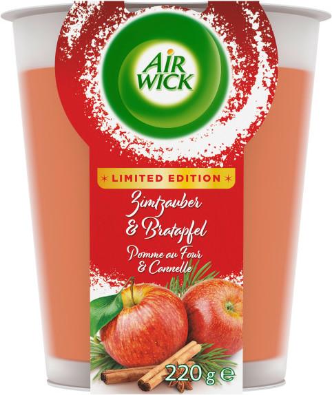 Air Wick Grosse Wohlfühl-Duftkerze Zimtzauber & Bratapfel (220 g)