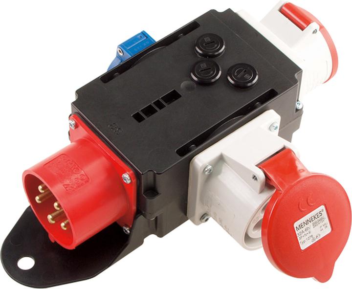 Produktbild Bachmann CEE-Adapter CEE Plug 32A 1x16A5p400V 2x32A5p400v 1Schutzk. (CEE 16/5, CEE 32/5)