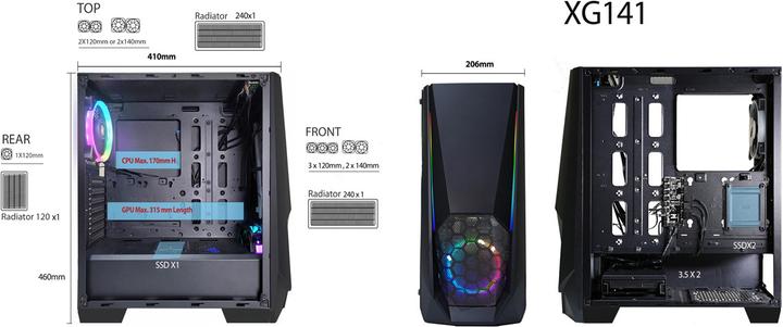 Image du produit Xilence Boîtier Xilent Blast ARGB (XG141) (ATX, Mini-ITX)