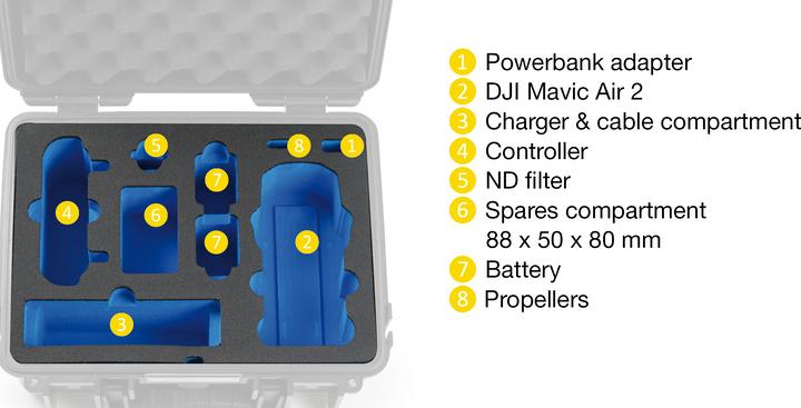 Image du produit B&W International Affaire Copter Type 3000 (Valises de drone, DJI Mavic Air 2)
