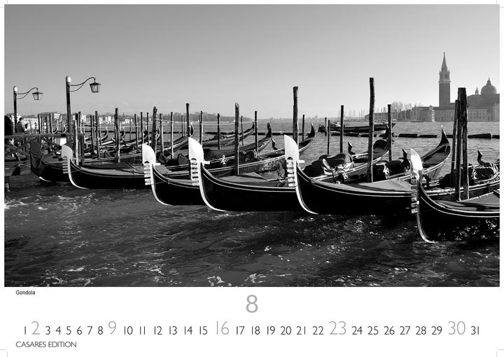 Produktbild Venedig schw./weiss 2026 L 42x55 cm (Deutsch)