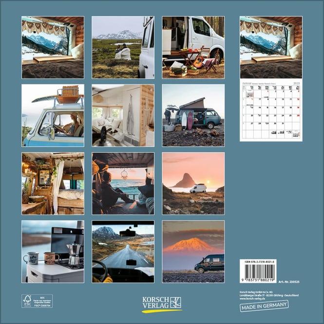 Actual product image Vanlife 2025 (30 x 30 cm, German, Spanish, French, Italian, English)