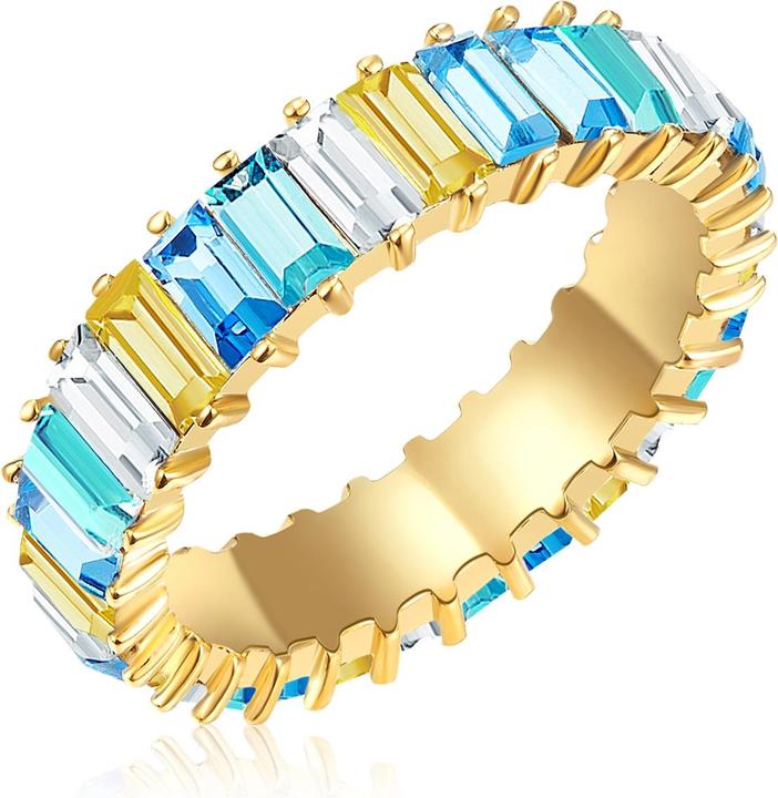 Yokoamii Damen Metall Glaskristall gelbgold - 30088