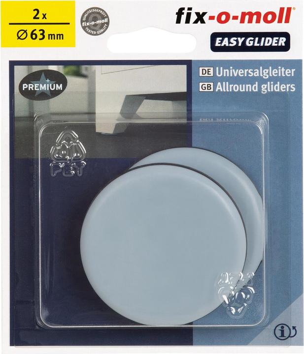 Produktbild Fix-o-moll Universalgleiter 5 mm / Ø 63 mm 2 x (Universalgleiter, 2 Stück)