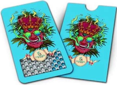 Cannabis King Grinder Card - Olivier Bonhomme - blau