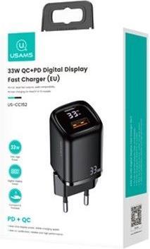 Image du produit Usams Chargeur rapide 33W QC + PD à affichage numérique (33 W)