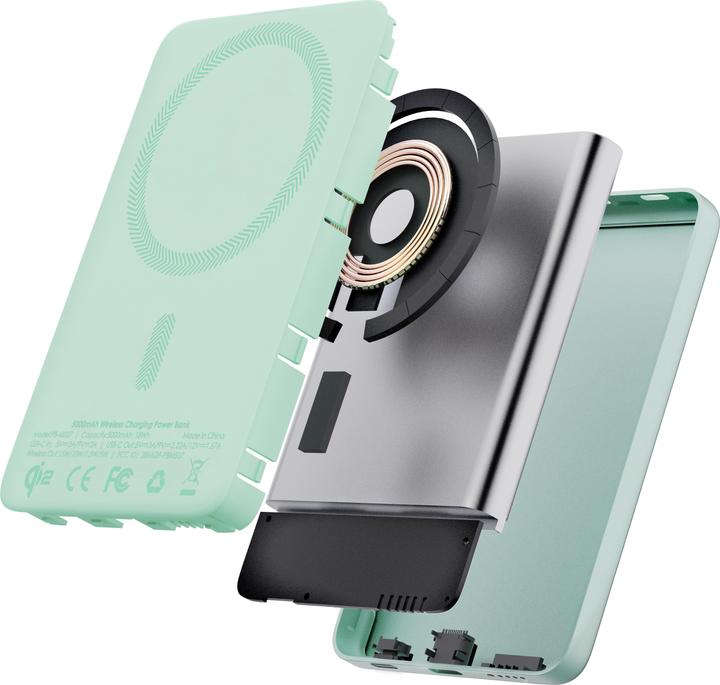 Immagine prodotto Aukey MAG FUSION SLIM - Powerbank (5000 mAh, 18 W, 18 Wh)