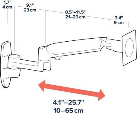 Actual product image Ergotron LX Wall Monitor Arm (Wall, 34.02")