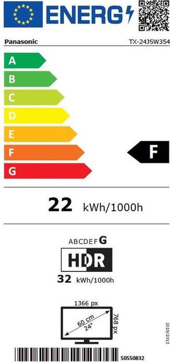 Energie-Label Panasonic TX -24JSW354 (24", JSW354, LED, HD, 2021)
