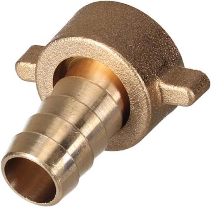 Auction MESSING-SCHLAUCHVERSCHRAUBUNG - INNENGEWINDE 3/4" - SCHLAUCH 5/8" (Schlauchverschraubung, 203.20 mm)