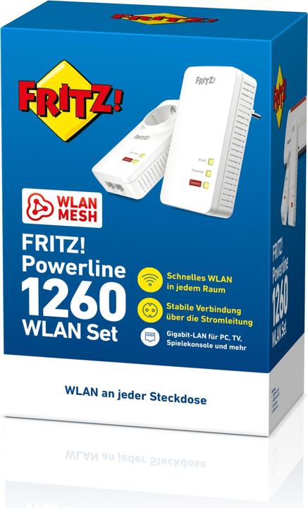 Actual product image AVM FRITZ!Powerline 1260 WLAN Set (1200 Mbit/s)