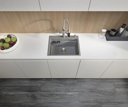 Produktbild Blanco ETAGON 6-F | SILGRANIT softweiss | Einbauart: Flächenbündig | mit Ablauffernbedienung, mit Zub (Einbauspüle, 59.10 cm, 50.10 cm)