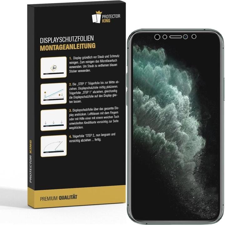 Produktbild Protectorking 1x Panzerfolie Anti-Shock Full Cover HD Klar (1 Stück, Apple iPhone XS Max)