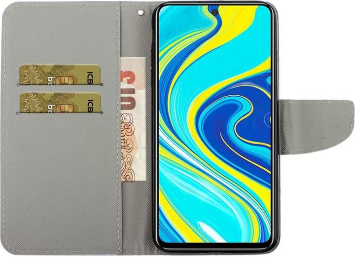 Produktbild Cover-Discount Xiaomi Redmi Note 9 Pro - Leder Hülle Kartenfach Schmetterling blau (Xiaomi Redmi Note 9S, Xiaomi Redmi Note 9 Pro, Xiaomi Redmi Note 9 Pro Max)