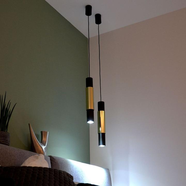Produktbild s.luce Hängelampe Crutch mit Deko Zylinder (GU10)