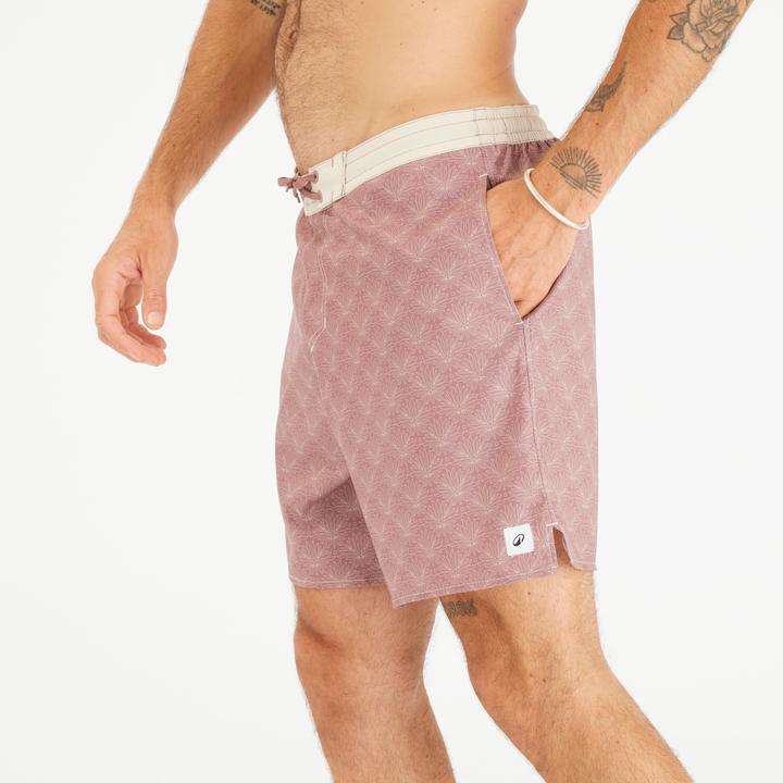Actual product image Olaian Men’s Swim Shorts Surf 100 18" Long - Palmer Mole Pink (L)