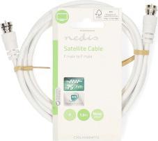 Produktbild Nedis Satelliten- und Antennenkabel | F Stecker | F Stecker | Vernickelt | 75 Ohm | Doppelt geschirm (Antennenkabel)