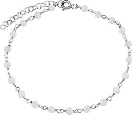Silvego Silver Bracelet with Genuine Arika Moonstone 3mm INS1002BMS (925 Sterling Silber)