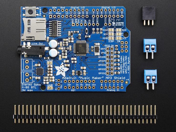 Produktbild Adafruit Music Maker MP3 Shield for Arduino w/3W Stereo Amp (Shield)