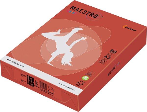 Maestro Color Copy paper A3 80g 500BL coral red (80 g/m², 500 x, A3)