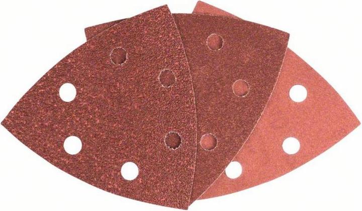 Produktbild Bosch Zubehör Schleifblatt-Set für Deltaschleifer, 93 mm, 60 - 240, 6 Löcher, 25er-Pack (60, 120, 240)