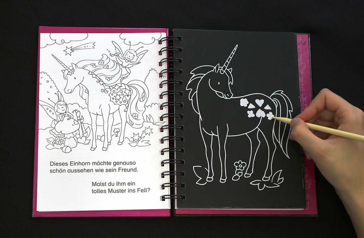 Actual product image Creative scratch book: Unicorns