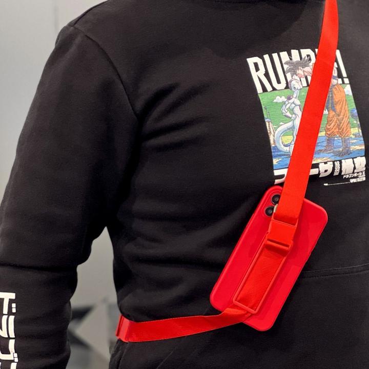 Image du produit Hurtel Rope case gel case with a chain lanyard bag lanyard iPhone 11 Pro Max black (Apple iPhone 11 Pro Max)
