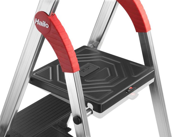 Produktbild Hailo L100 TopLine, Alu-Sicherheits-Stehleiter, 4 Stufen (Gerüst, 85 cm)