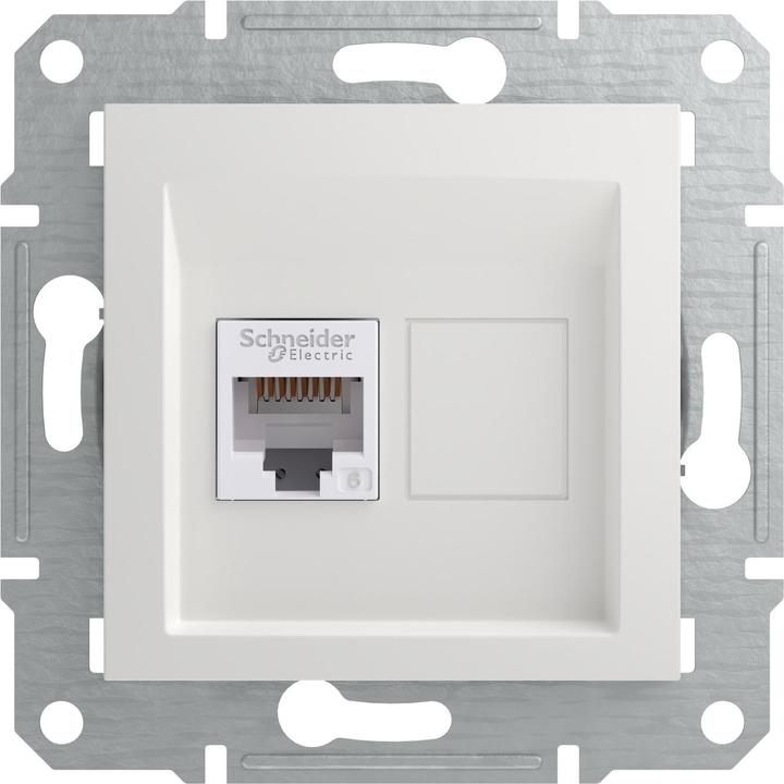 Produktbild Schneider Electric RJ45-Datendose Asfora Weiss (RAL 9003) EPH4770121D