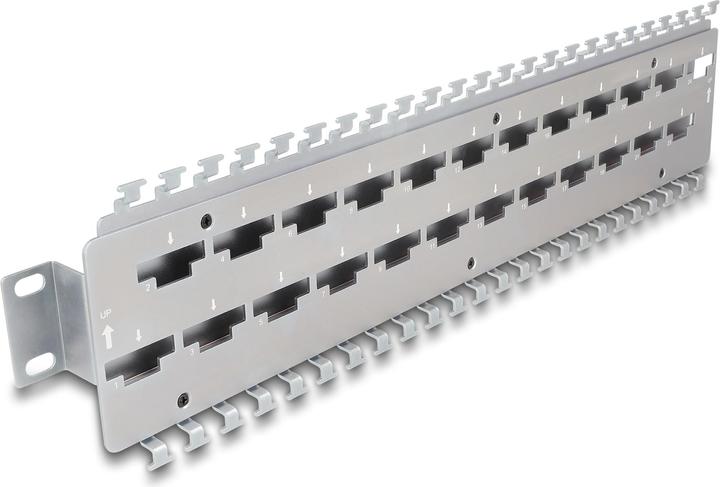 Actual product image Delock 19" cable support rail for network cable connectors with