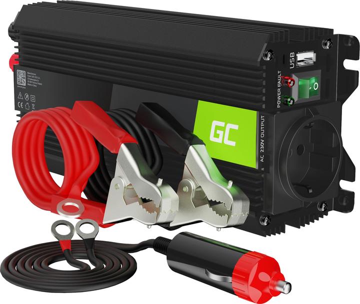 GreenCell Car Power Inverter Converter 24V to 230V 500W/1000W with USB