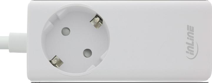 Actual product image InLine USB mains adapter, 65W charger, 2x USB-C + 1x USB-A, with earthing contact socket and 1.5m cable, PD (65 W)
