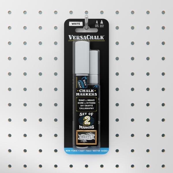 Produktbild VersaChalk - Kombi Set mit 2 weissen Kreidemarkern 3mm + 5mm (Weiss, 5 mm, 2 x)