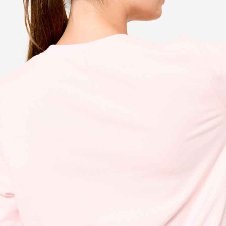 Image du produit Domyos Sweat de training col rond femme, rose clair (S)