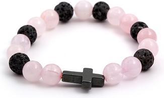 Actual product image Beneto Beaded bracelet made of rosemary. lava stone and hematite MINK06 / 17
