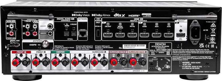 Immagine prodotto Denon AVR X1800H DAB (7.2 canali, DAB+, FM, AM, DAB)