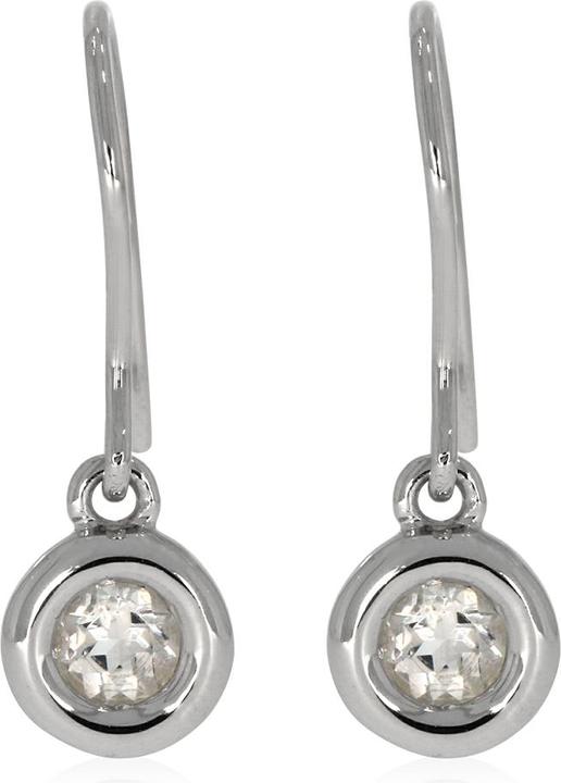 Immagine prodotto Xen Orecchini con topazio bianco di circa 0,6 ct. placcati in rodio (Argento 925)