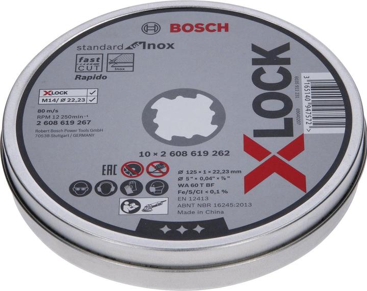 Produktbild Bosch Professional Zubehör PRO Stainless Steel and Metal X-Lock Trennscheibe, 125 x 1 x 22,23 mm