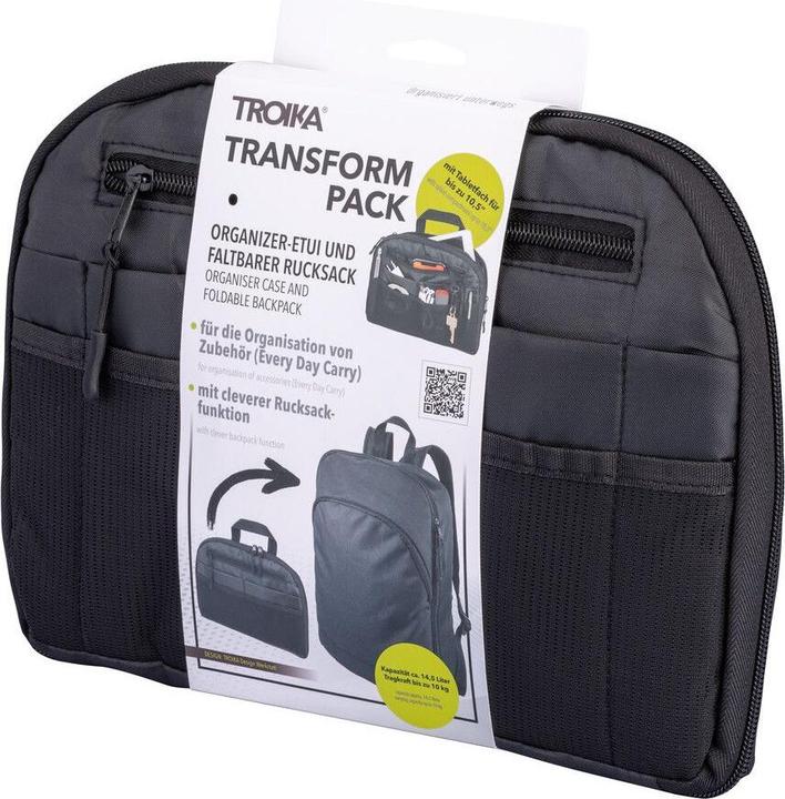 Immagine prodotto Troika TRANSFORM PACK Borsa da viaggio e sacchetto a soffietto, noir (14.50 l)