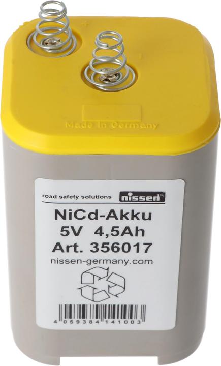 Produktbild Nissen Original Akku 4R25 NiCd 5 Volt 4,5Ah Nickel-Cadmium Akku Made in Germany (1 Stk., 4R25, 4500 mAh)