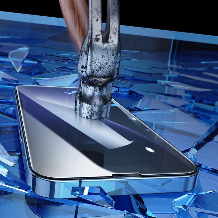 Produktbild Joyroom Easy Fit Full Screen tempered glass with mounting rack for iPhone 14 Pro Max (6.7 ") (J (1 Stück, Apple iPhone 14 Pro Max)