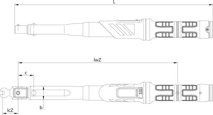 Actual product image Gedore DMZ 200 Torque Wrench DREMASTER® Z 40-200 Nm (40 Nm, 200 Nm)